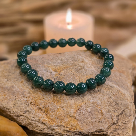 Harmony & Luck Bracelet, Original Green Jade, Prosperity