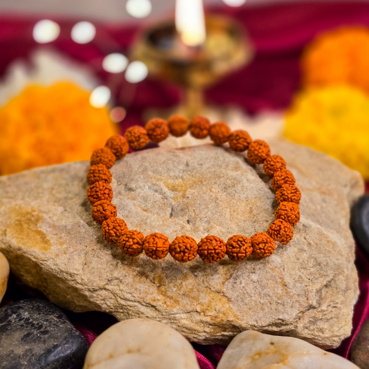 5 Mukhi Rudraksha Bracelet, Spiritual Beads, Energy Healing