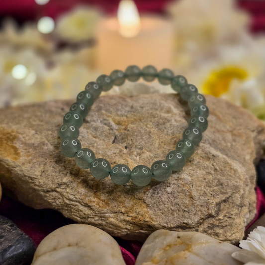 Green Aventurine Bracelet, Crystal Healing, Success