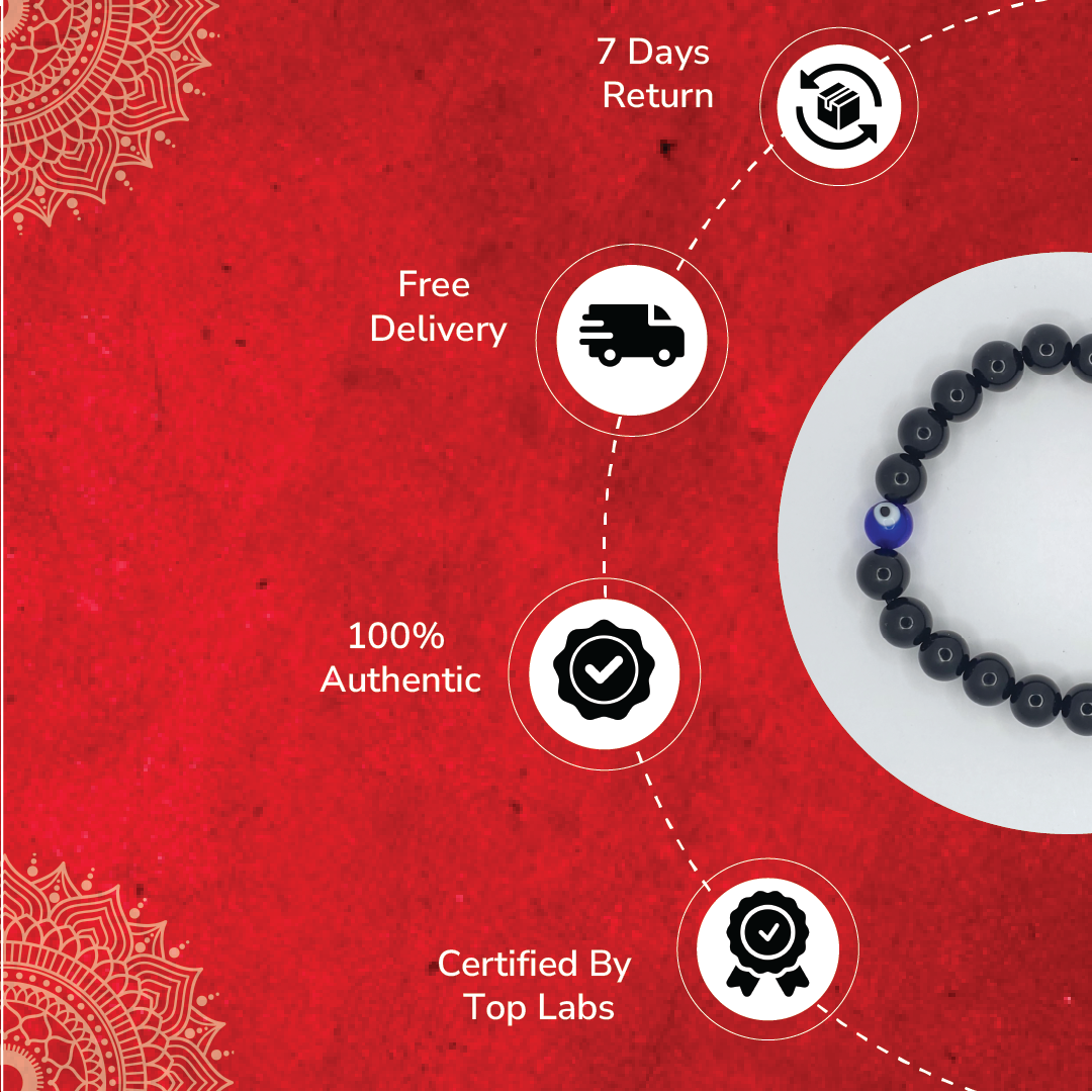 Ultimate Protection Bracelet (Original Black Obsidian with Evil Eye)